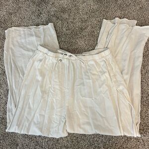 Lulu’s White Lightweight Flowy Cover Up Pants Size XL